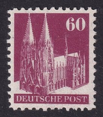 GERMANY 1948 Allied Zone 60pf Cologne Type I Perf 11 SG A128 MLH/* (CV £130)