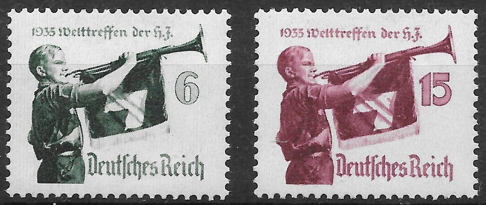 Germany Third Reich 1935 Mi# 584-585 MH *