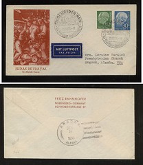 Germany 808,712 cachet cover first day 1955 KL0901