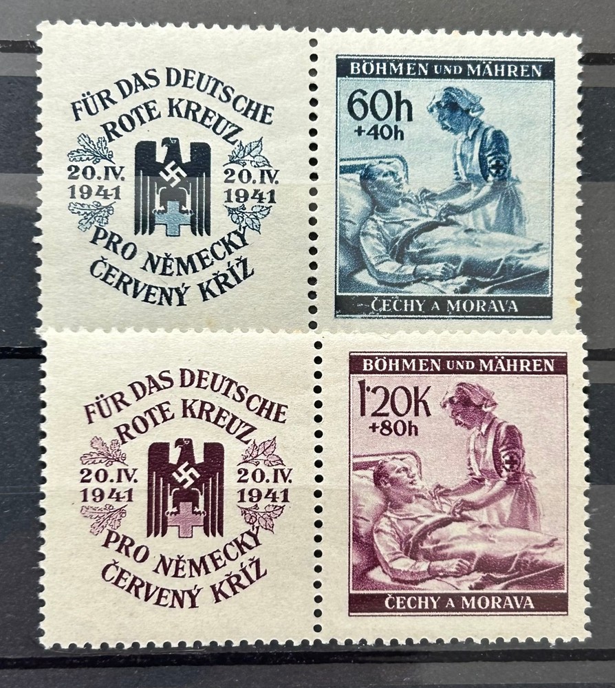 1941 German occ Czechia BuM Stamps set Red Cross MNH Mint /883