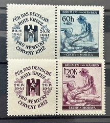 1941 German occ Czechia BuM Stamps set Red Cross MNH Mint /883