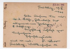 FREIBURG GERMANY 1946 POSTAL STATIONERY CARD GEBUHR BEZAHLT USED