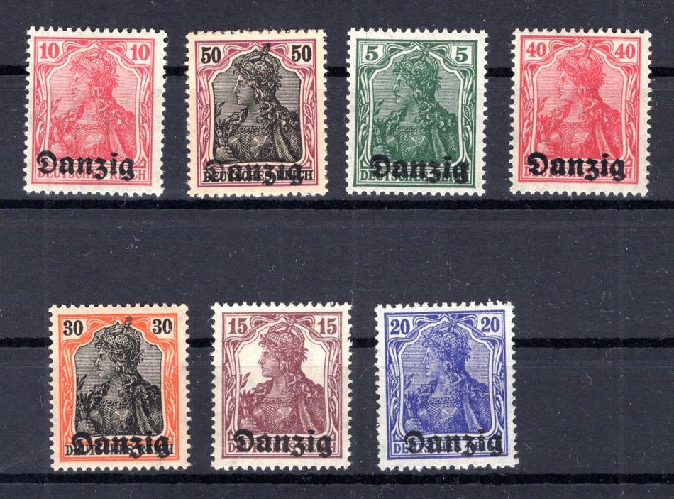 Danzig 1/7 Short Set MNH Fresh Postage Stamps (77152