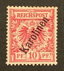 Travelstamps: Germany German Karolinen Stamps Overprinted 10pf OP Mint Ng UnWMK