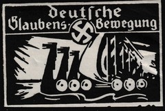 Stamp Germany Revenue Label WWII 3rd Reich Era Poster Viking Norway on Paper MH
