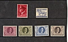 Germany 1942-1943 Hitler Birthday stamps including 1943 Horses Derby O.G. MNH