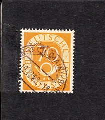 Germany Bundespost Posthorn 70pf Michel 136 $17+ E