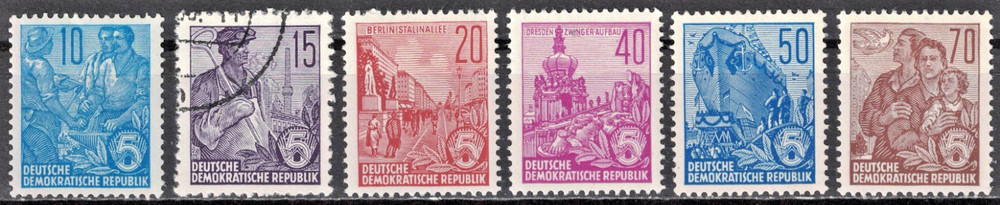 GERMANY DDR:1955 SC#227-30A MNH/MH/Used AP3778