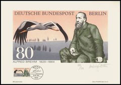ART-EDITION 1984 BERLIN 722 ALFRED BREHM FAUNA STORCK – Ltd. 500!!