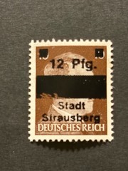 Germany 1945 Post WWII LOCAL overprint (STRAUSBERG) 12 Rpf. MNH /s1 #726