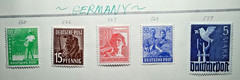 Germany Lot of 5 Stamps SC 560,562,567,569,577 1948 Mint Hinged