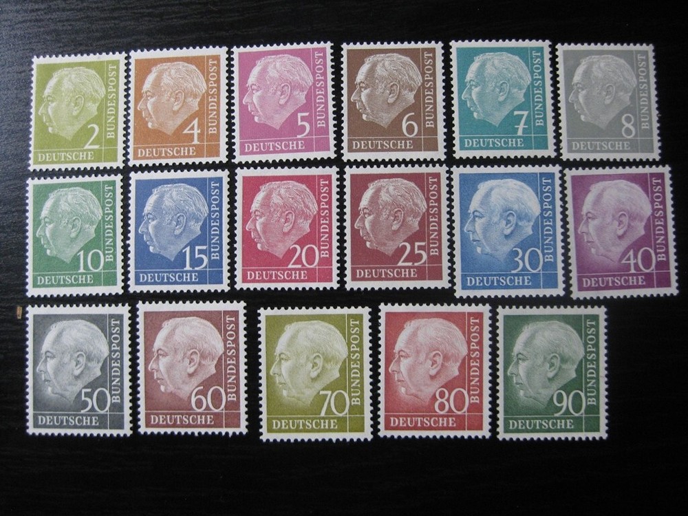 GERMANY Mi. #177-196 scarce mint MNH Heuss stamp set! CV $335.00