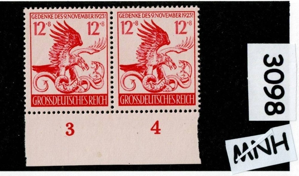 MNH stamps B289 / 21st anniversary Munich Putsch 1944 Third Reich era #3098