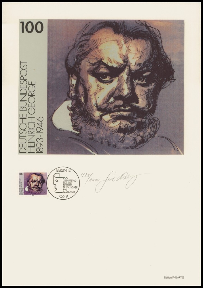 ART-EDITION 1992 GERMANY 1689 HEINRICH GEORGE – Ltd. 1.000!!