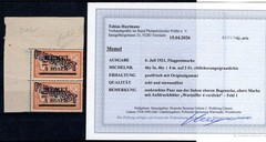 Memel 46yIa ABART BPP Signature Postfrisch MNH – Authentic