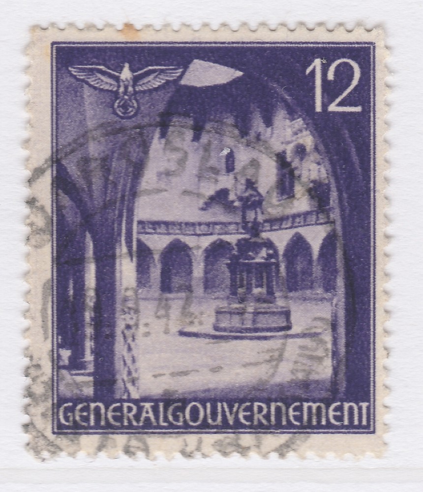 Germany General Government Occupation of Poland 1941 12gr Used A25P32F18537