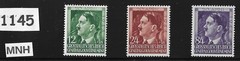 MNH Stamp set Sc B33-35 Adolf Hitler 1944 Birthday Poland Occupation #1145