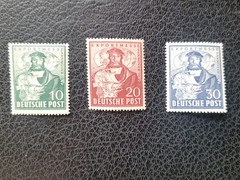 Germany #662-64 MNH, 1939 Hanover Fair Set, Scott Catalog Value $ 10.50
