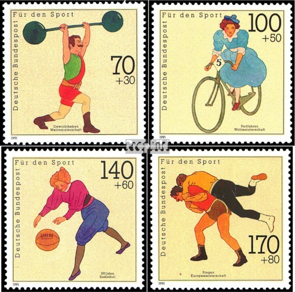 Germany (FRG) 1499-1502 FDC 1991 Sports Aid