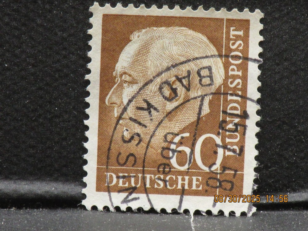 The listing is:(1)1957 Deutsche Dr. Theodor Heuss 60 Pfennig Postage Stamp-LH