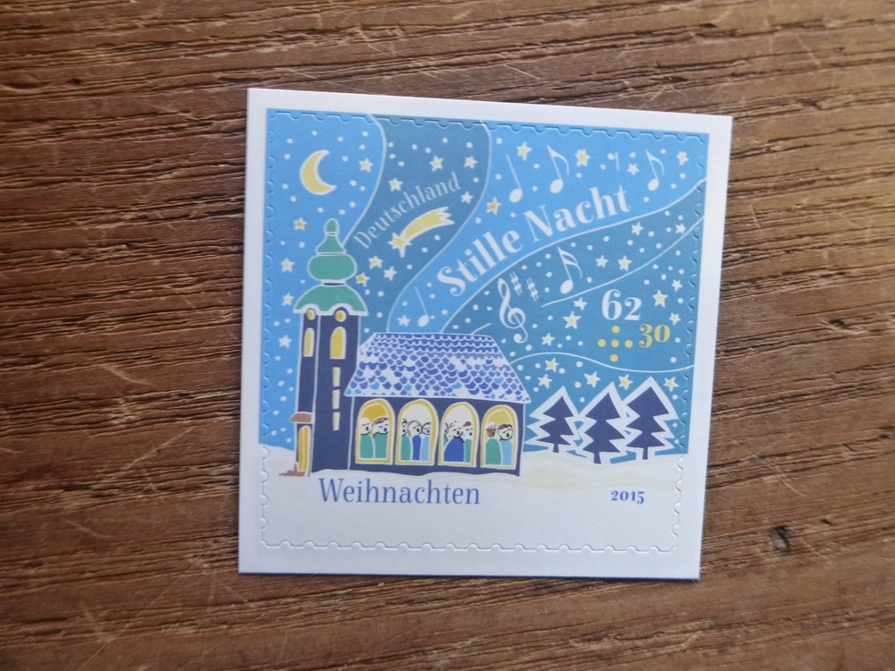 GERMANY 2015 CHRISTMAS PEEL & STICK MINT STAMP