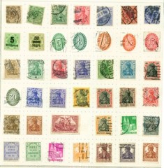 Germany selection of 82 incl. „Back of the Book“ on 2 album pages.