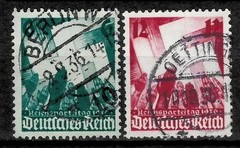 German Reich 1936 ☀ Nuremberg Party 1939 Mi# 632/633 ☀ Used