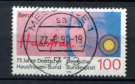 Germany – BRD : Association of housewives stamp from 1990 – used