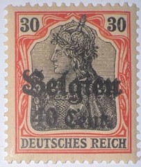 Travelstamps: Germany Offices in Belgium Stamps WWII, 30pf w/ 40c OP MOGNH Wmk