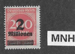 MNH stamp Overprint 2 Mil over 200Mk Scott #269 Weimar German Republic 1923