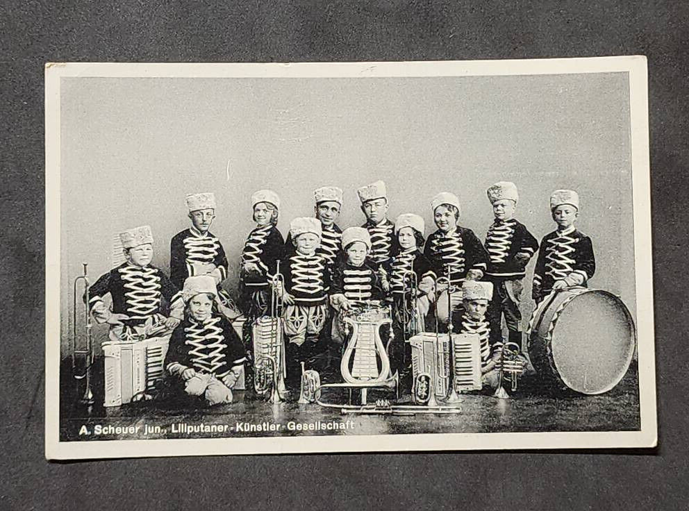 WW1 WWII German Reich postcard Germany Youth music school band military uniforms
