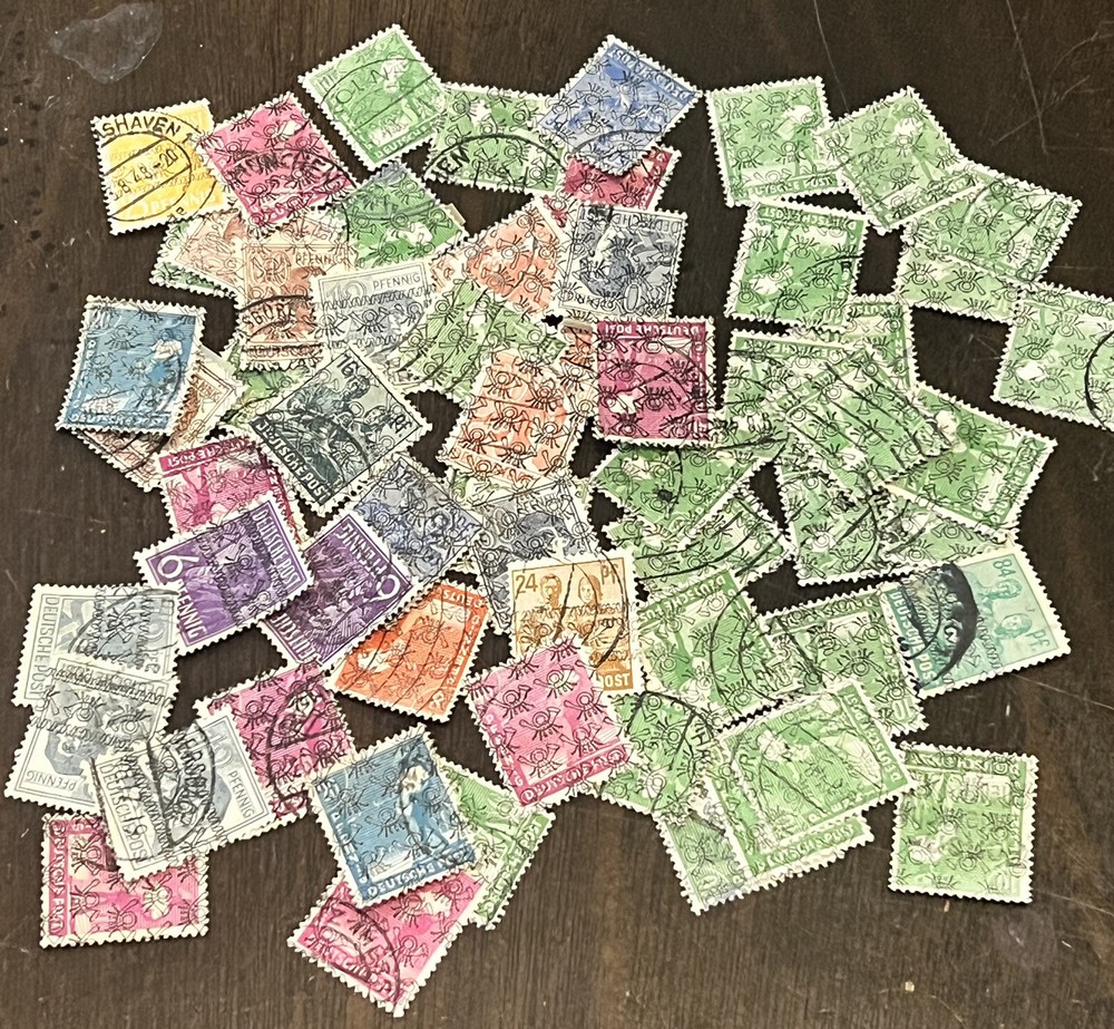 1940’s ALLIED OCCUPIED GERMANY STAMPS LOT WITH POST HORN OVERPRINTS