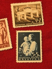 1942 WW2 WWII CROATIAN CROATIA WINTER HELP NAZI GERMAN Third Reich stamp lot MNH