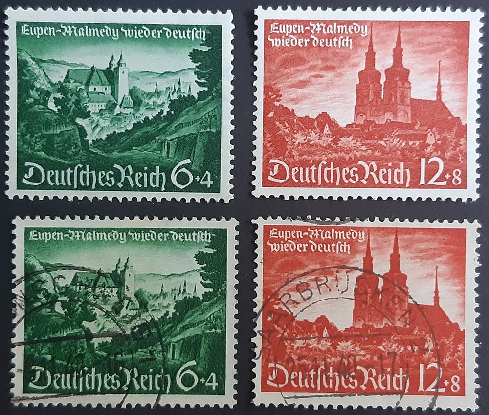 Germany Third Reich 1940 SG736-7 6pf and 12pf Eupen and Malmedy, MNH and FU