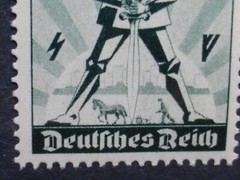 Nazi Germany WW2 Stamp 1940 Labor Day Knight Reichspfennig Rare Artifact