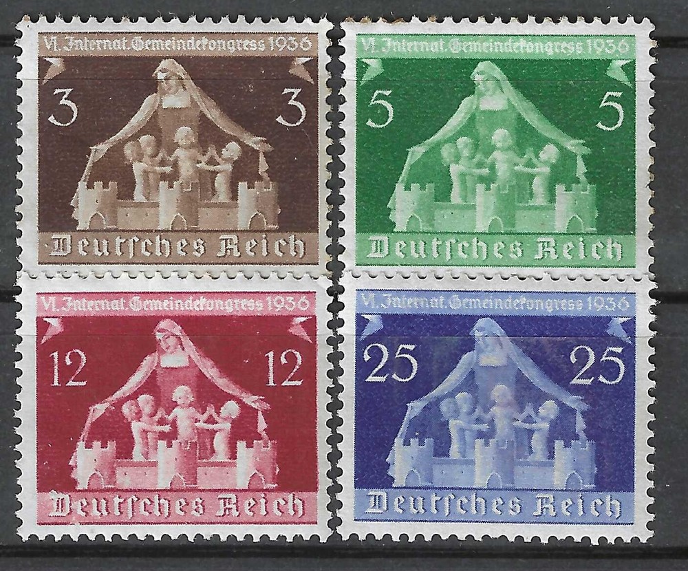 German 3rd Reich 1936 Mi# 617-620 MNH 6th International Local Congress * *