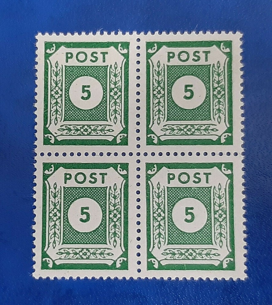 Germany Stamps Allied Occupation 4x 5 Pfennig 1945 Block SBZ Mi. Nr. 57 (19808)