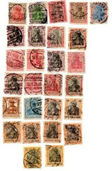 Germany Germania High Value Stamp Lot 35pf-4M Mixed Watermarks 27 Used