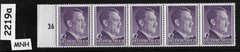 MNH Stamp strip Sc N80 / Adolf Hitler 12 GR Germany Occupied Poland #2219a