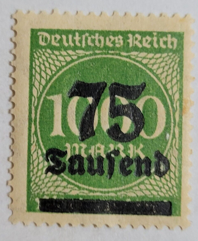 GERMANY ~ Deutrches Reich ~ 75 Saufend/1000 Mark ~ Cancelled/Posted ~ c.1923