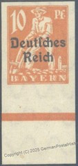 Germany 1920 Overprint Bavaria 10pf 120U MNH Abscheidserie 115493