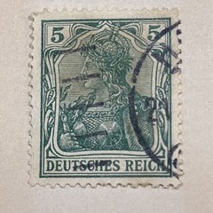 German Duetches Reich Vintage 5 Pf Stamp NICE.
