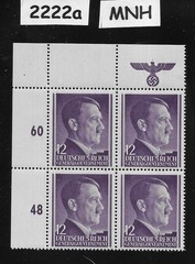 MNH Stamp block Sc N80 / Adolf Hitler 12 GR Germany Occupied Poland #2222a