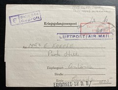 1944 Germany Stalag 334 Prisoner of War POW Air Letter Cover to Park Hill Canada
