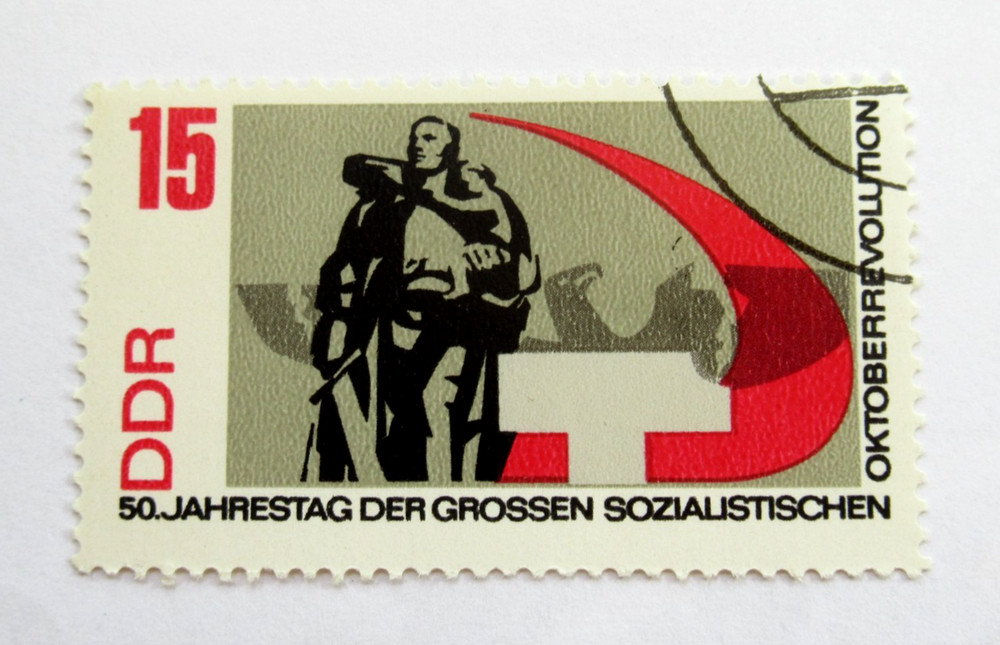 Germany GGR Stamp Scott 957 50th Anniversary October Revolution 15 Pfennig 1967