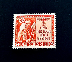 GERMANY Stamp – 1943 Nazi German Reich Standard Bearer Semi Postal MH r15