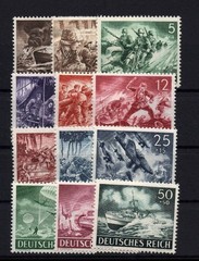 German Reich Michel numbers 831-842, mint never hinged