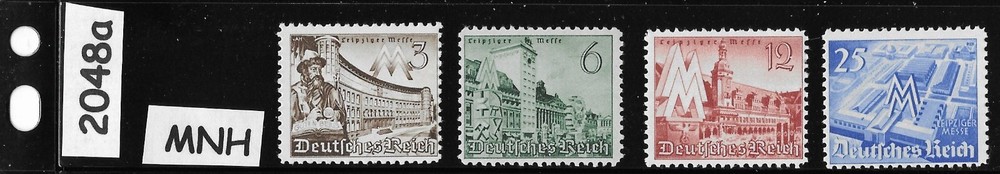 MNH stamp set Sc 494-497 Third Reich Germany 1940 Leipzig Spring Fair #2048a