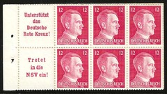 GERMANY 1941 „Hitler“ Booklet Pane Michel H-Blatt-#122, Sct #513a Mint/NH SUPERB