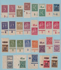 GERMANY – COLLECTION OF STAMPS WITH MARGIN NUMBERS – MINT HINGED OG * M539
